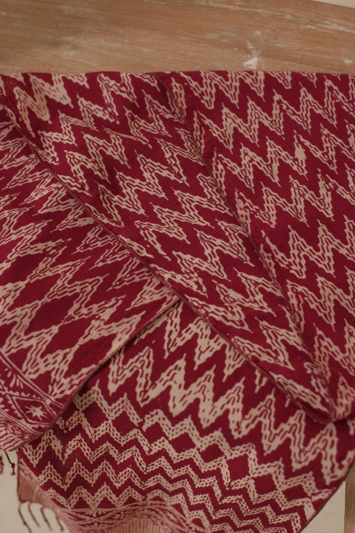 Scarf Batik Rang Rang - Maroon | DNN