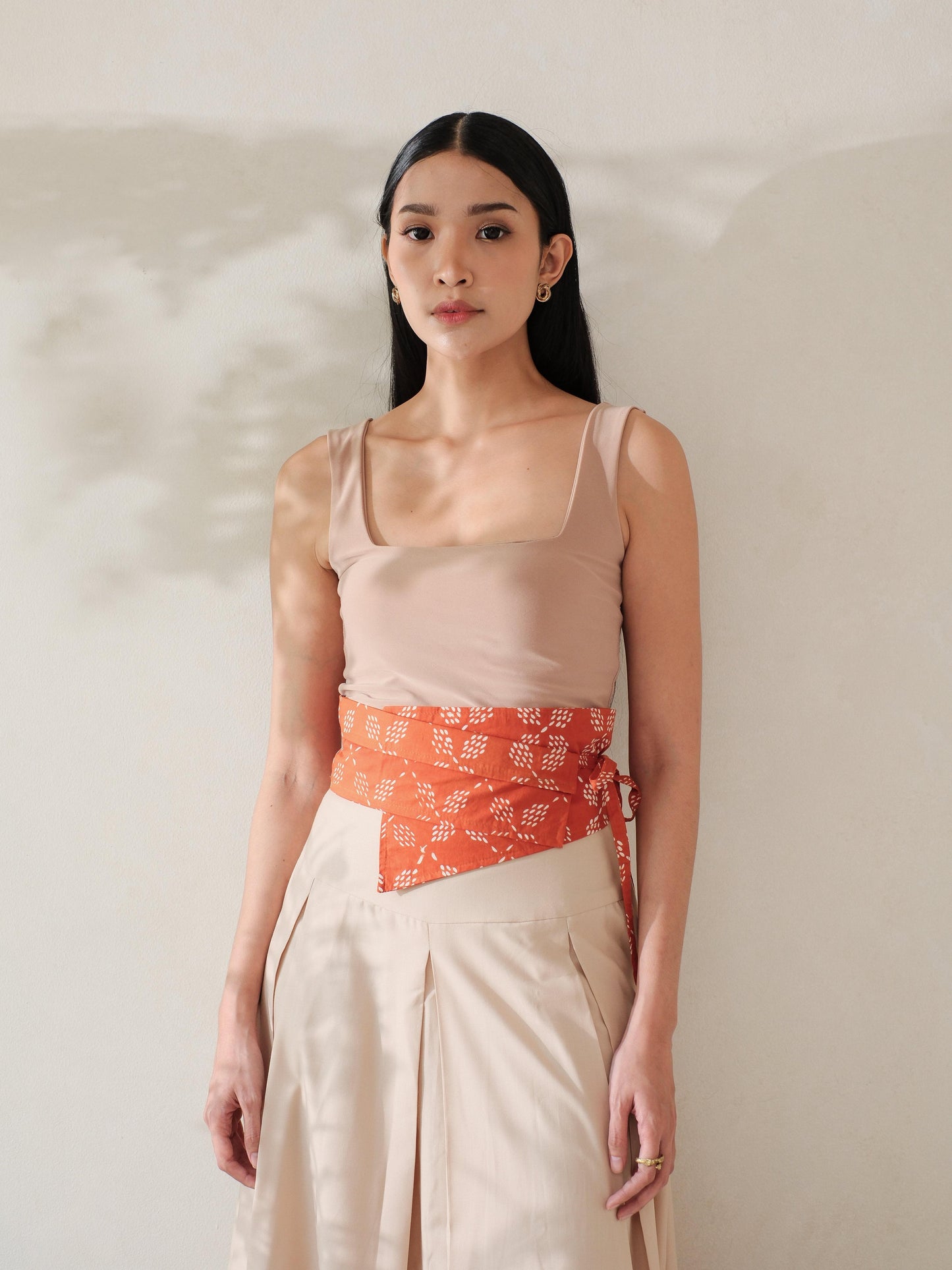 Fina in Yellow - Obi Belt Batik