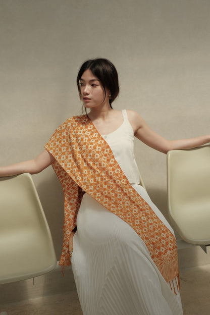 Scarf Batik Kawung 4 - Yellow | TCK