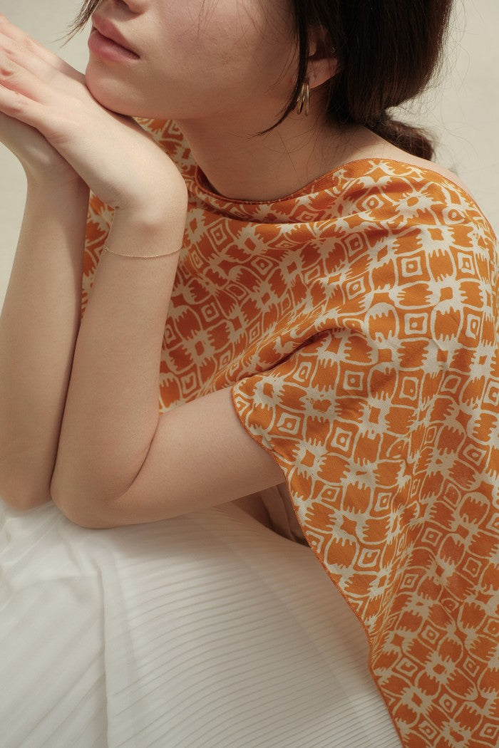 Scarf Batik Kawung 4 - Yellow | TCK