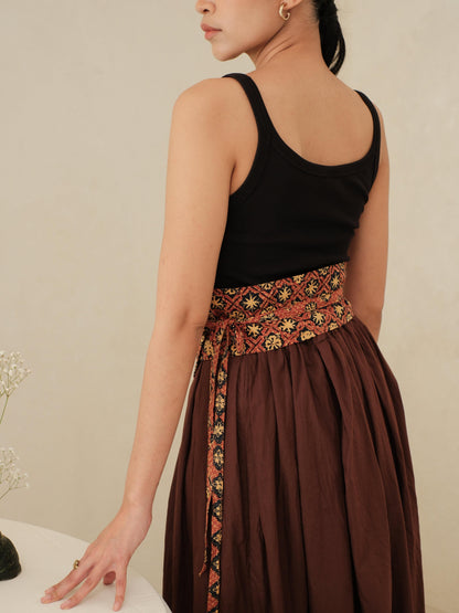 Nadia in Sogan - Obi Belt Batik