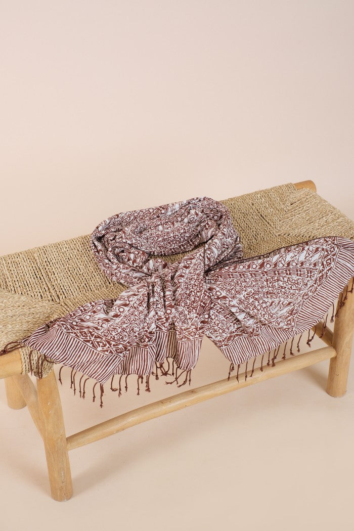 Selendang Batik TCR Parang Kawung Brown - 80