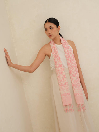 Scarf Batik TCA Kawung 5 Pink