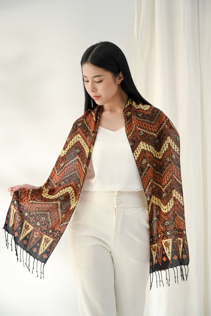 Scarf Batik Parang Kelok - Sogan | DNF