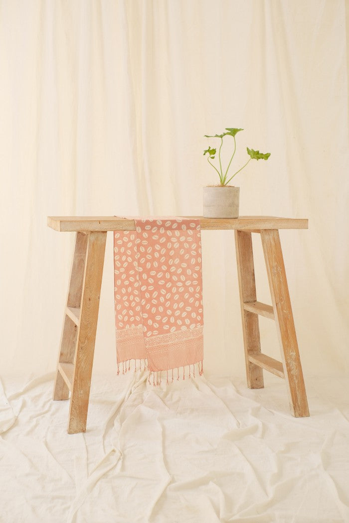 Scarf Batik Biji Kopi Cream