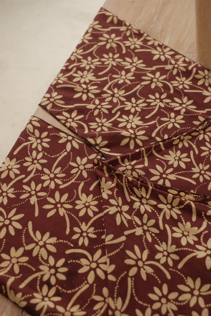 Scarf Batik Melati Tangkai - Brown | DNR