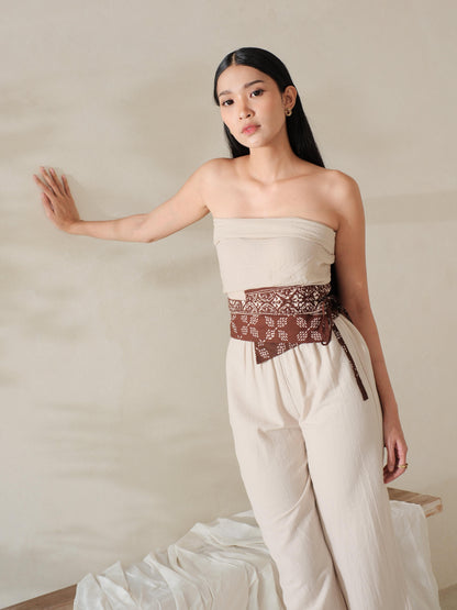 Fina in Brown - Obi Belt Batik