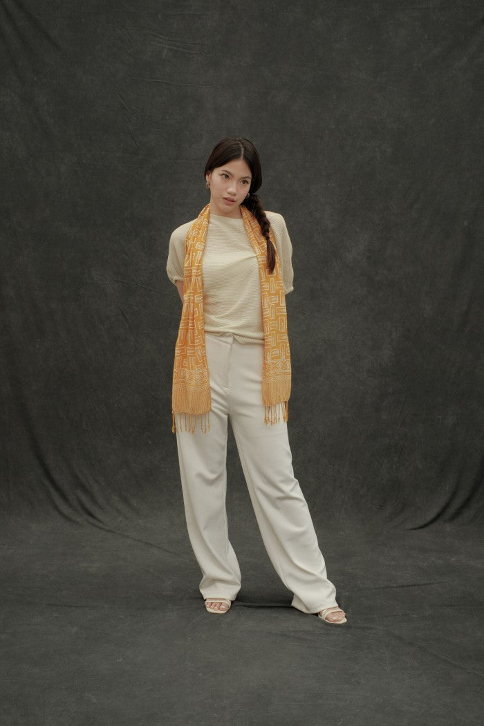 Scarf Batik Kotak - Yellow | K4