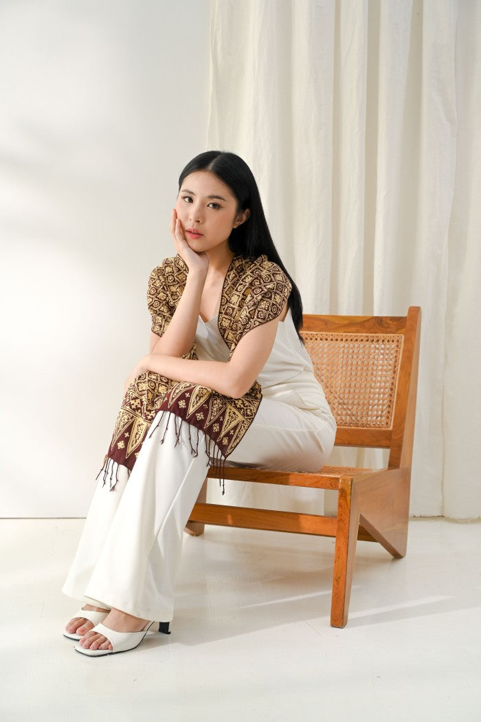 Scarf Batik Songket - Brown | DNR