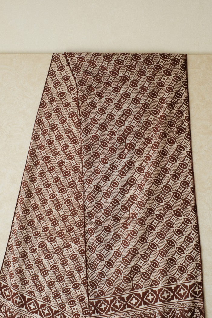 Scarf Batik TCR Kawung Bribil Brown
