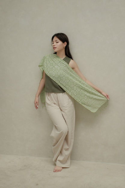 Scarf Batik Kawung Mata - Green