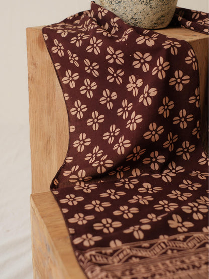 Scarf Batik Kopi Kawung - Brown | DNR