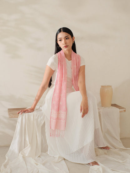 Scarf Batik TCA Kawung 2 Pink