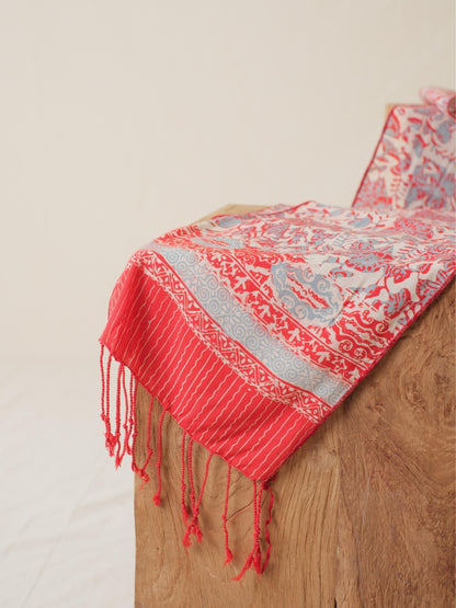 Scarf Batik Apusan - Menari - Pink | DNA