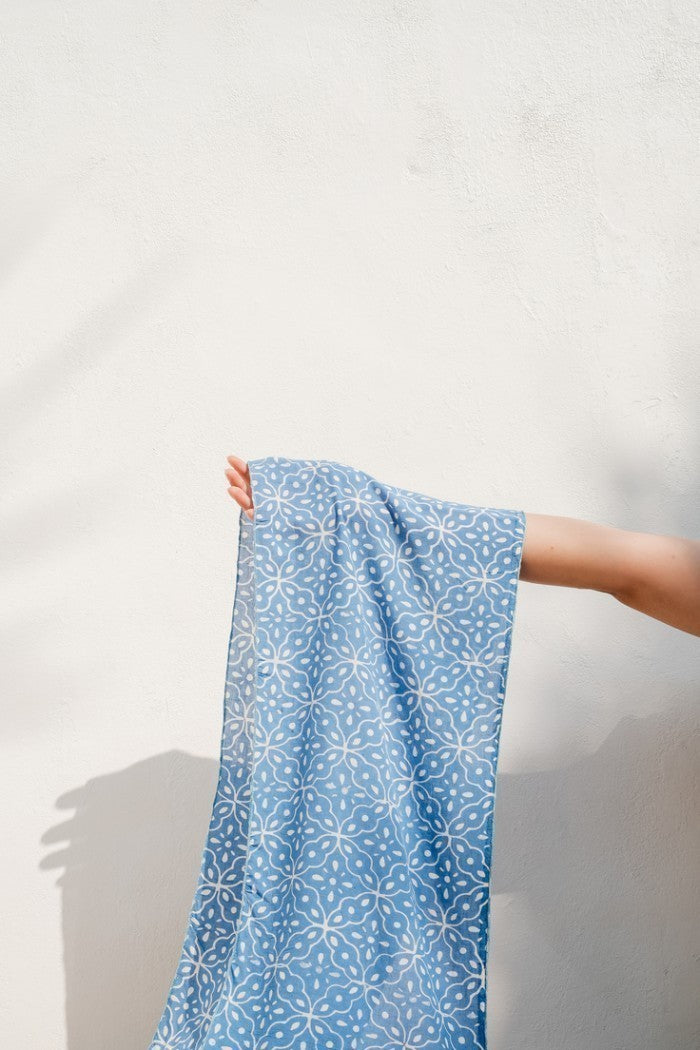 Scarf Batik TCB Kawung 2 Blue