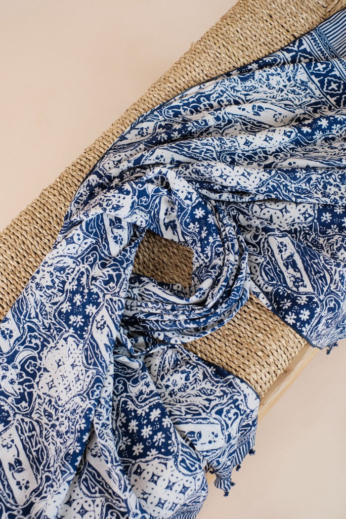 Selendang Batik TCC SJ Blue - 80