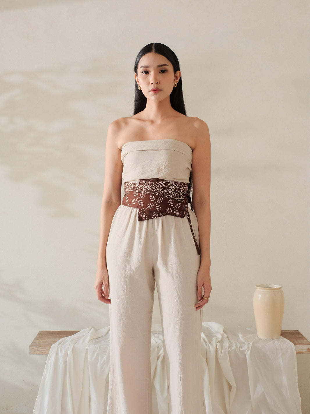 Fina in Brown - Obi Belt Batik
