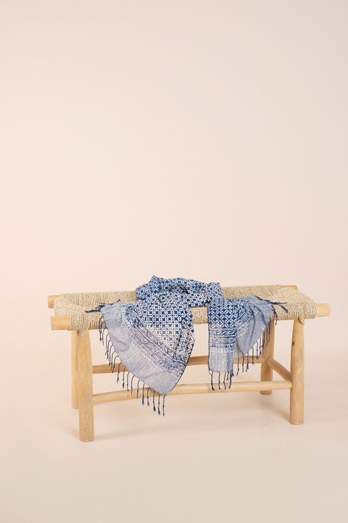 Selendang Batik TCC Kawung Sen Blue - 80