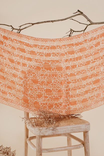 Syal Batik Sutra Orange 10
