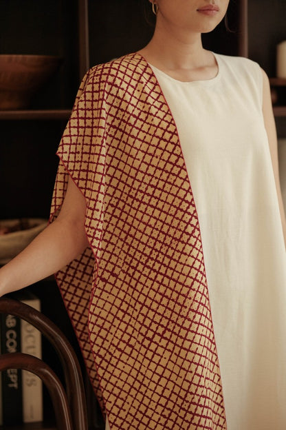 Scarf Batik Wora Wori - Maroon | DNN