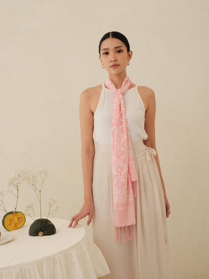 Scarf Batik TCA Kawung 5 Pink