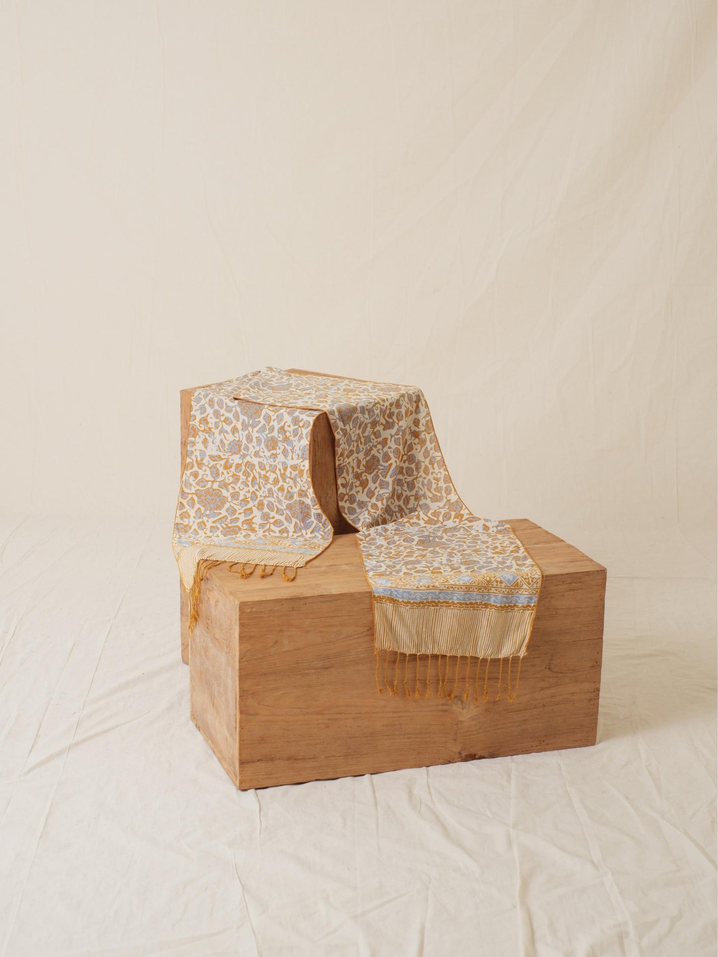 Scarf Batik Apusan - Daun Rambat - Yellow | DNK
