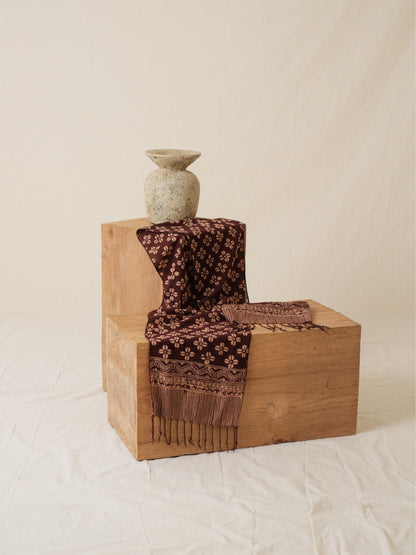 Scarf Batik Kopi Kawung - Brown | DNR