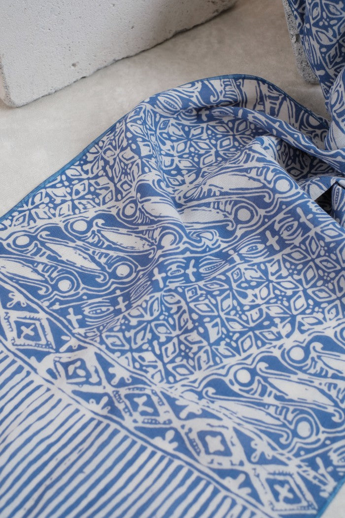 Scarf Batik TCGR Parang Kawung Grey