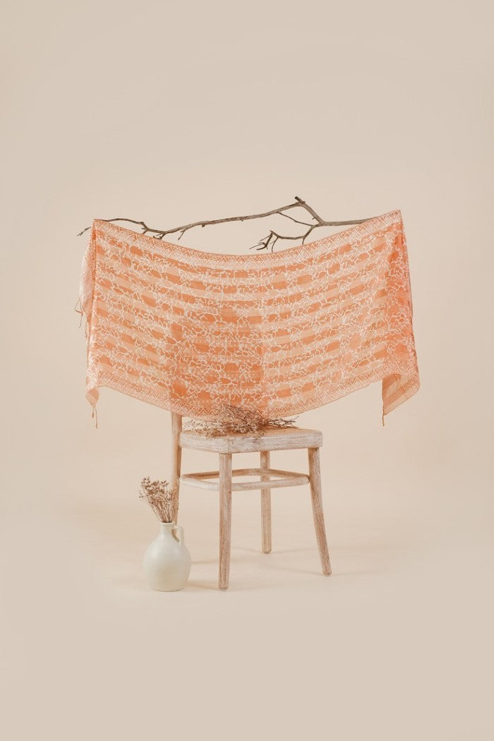 Syal Batik Sutra Orange 10