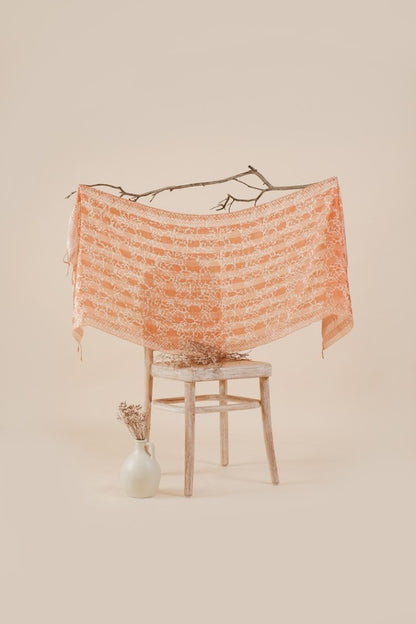 Syal Batik Sutra Orange 10
