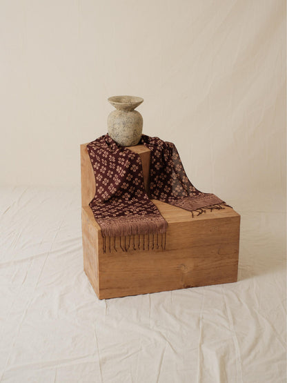 Scarf Batik Kopi Kawung - Brown | DNR