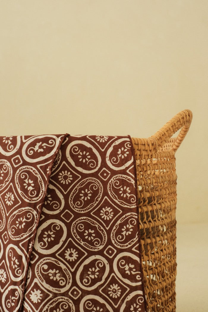 Scarf Batik TCR Kawung Bunga Brown