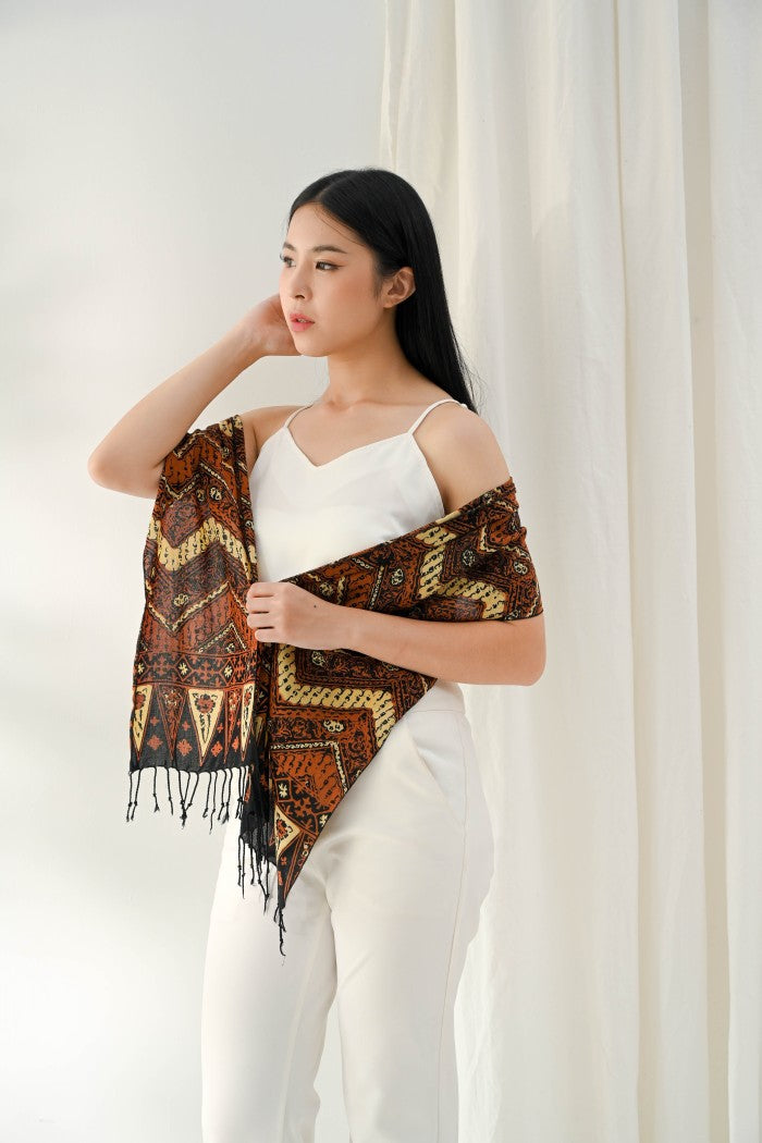 Scarf Batik Parang Kelok - Sogan | DNF