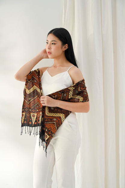 Scarf Batik Parang Kelok - Sogan | DNF