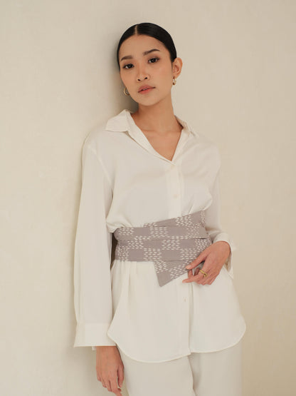 Citra in Grey - Obi Belt Batik