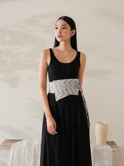 Tiara in Grey - Obi Belt Batik