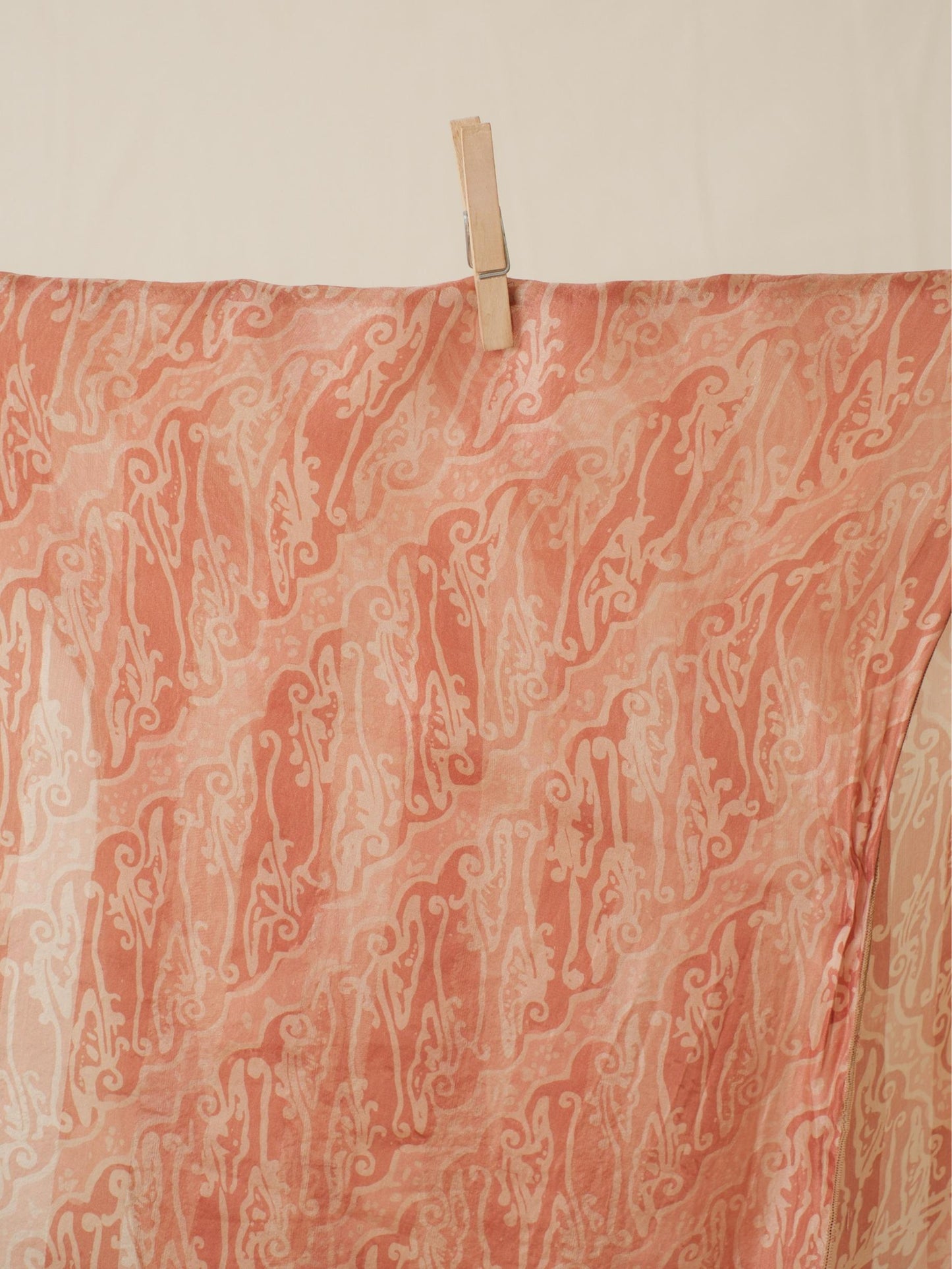 Syal Batik Sutra - Parang - Cream - 35