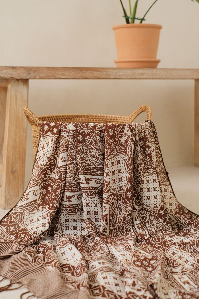 Selendang Batik TCR Sekar Jagad Brown - 80