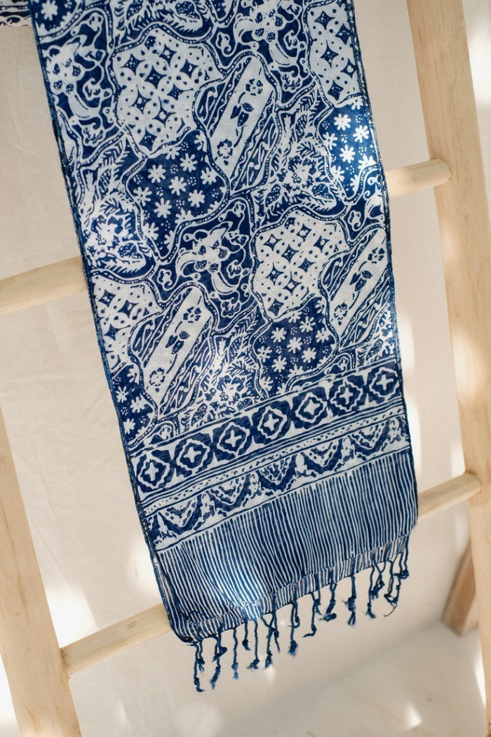 Scarf Batik TCC Sekar Jagad Blue