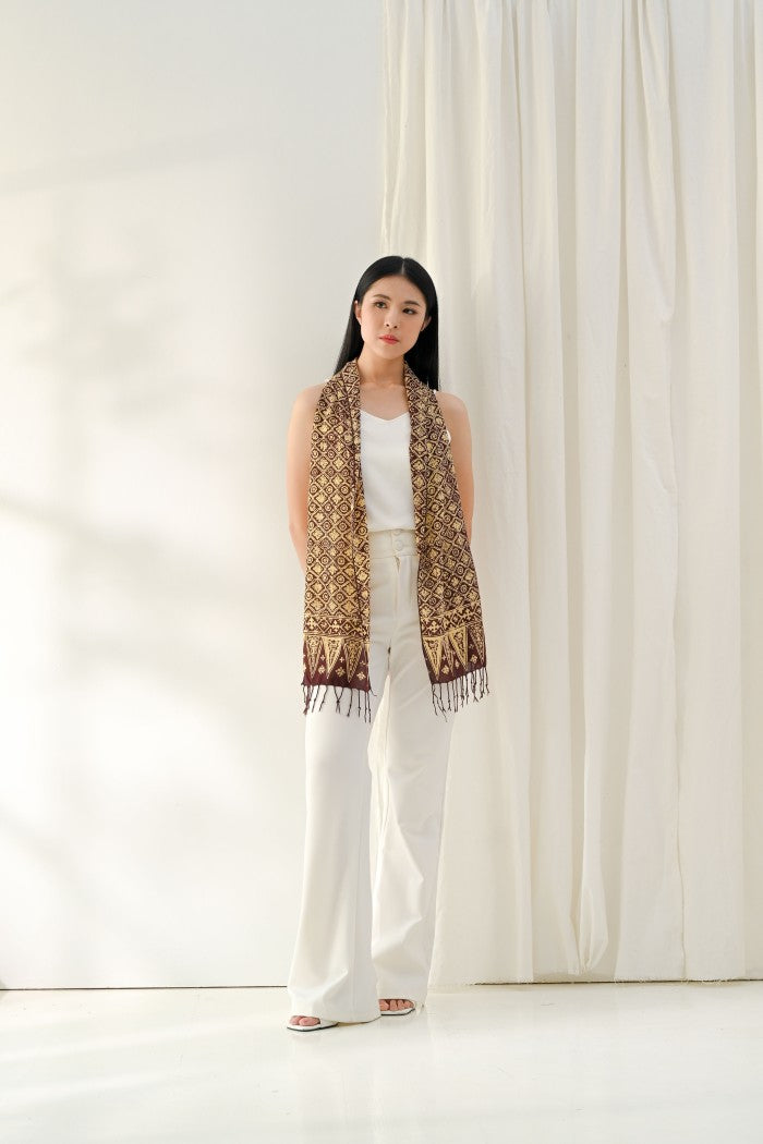Scarf Batik Songket - Brown | DNR