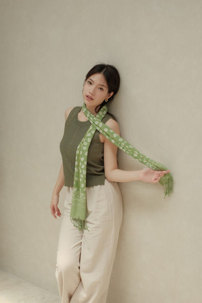Scarf Batik Biji Kopi - Green