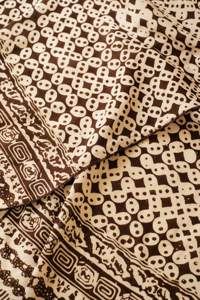 Scarf Batik TCR Kawung Sen Brown
