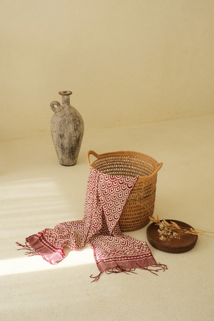 Scarf Batik TCN Ombak Maroon