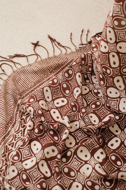 Selendang Batik TCR Kawung Brown - 80