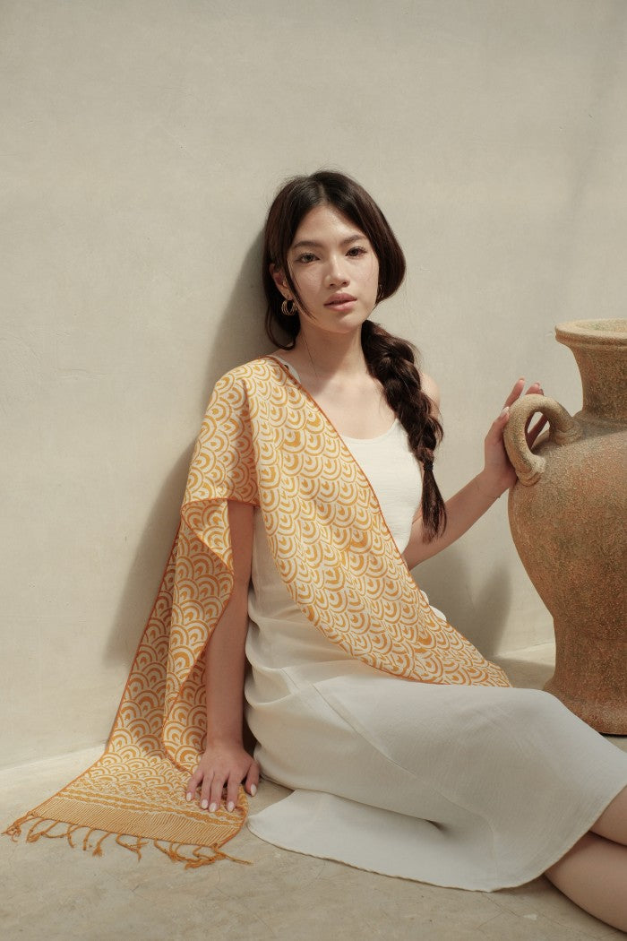 Scarf Batik Ombak - Yellow | TCK