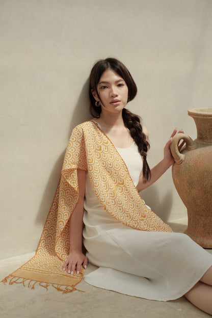 Scarf Batik Ombak - Yellow | TCK