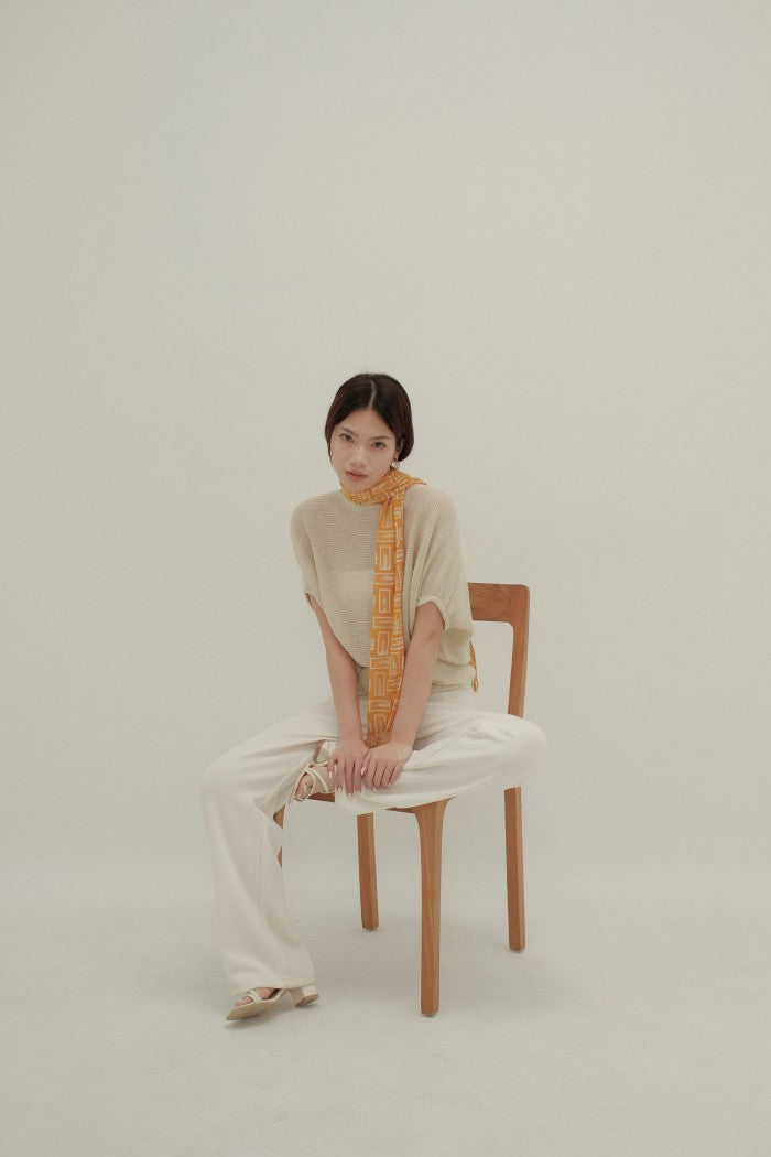 Scarf Batik Kotak - Yellow | K4