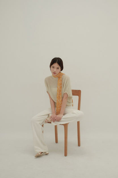 Scarf Batik Kotak - Yellow | K4