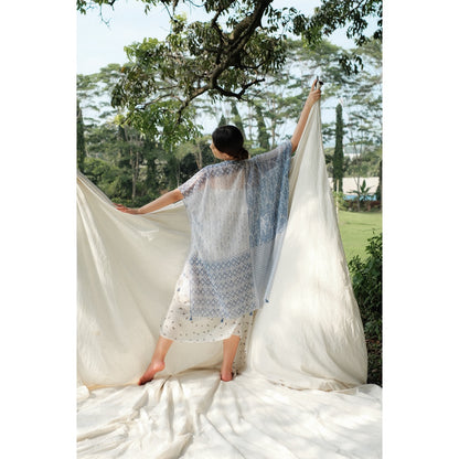 (DEFECT SALE) - Raras Blue Outer / Cardigan Batik