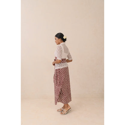 Rania in Red - Obi Belt Batik